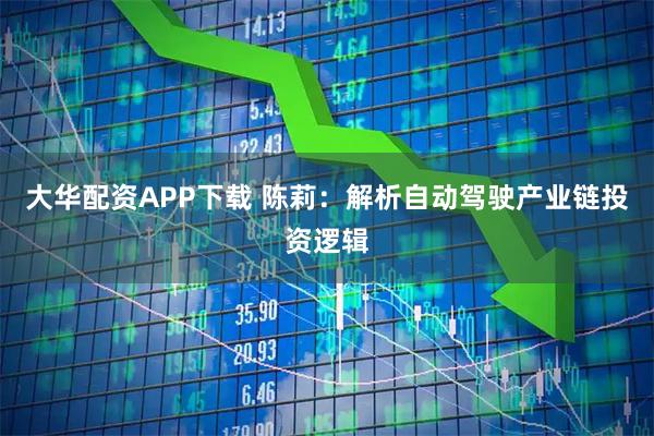 大华配资APP下载 陈莉：解析自动驾驶产业链投资逻辑